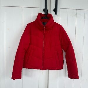 Abercrombie & Fitch Red Puffer Jacket